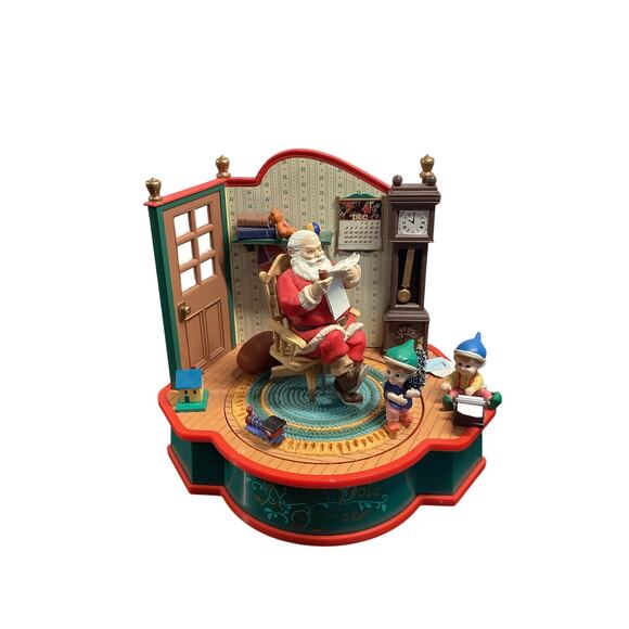 Vintage (UU2) Trim a Home Santas Office Animated Musical Christmas Figure - Picture 1 of 8